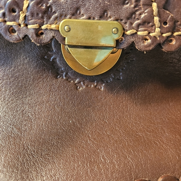 Isabella Fiore Catherine Casablanca Brown Tassel Leather Satchel - Picture 2 of 11